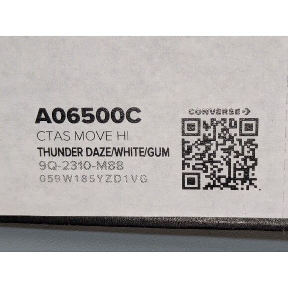 Converse Chuck Taylor All Star Move Platform Hi Top Thunder Daze, Gum Size 8 - Picture 10 of 10